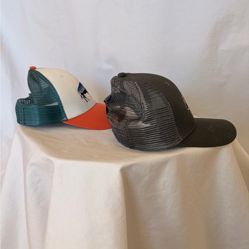 Patagonia Fitzroy Bison and Bear Trucker Mens Hats adjustable size - Picture 4 of 8
